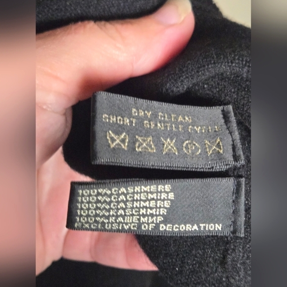 Ralph Lauren Black Label 100% Cashmere Embellished Luxury Glam Sweater, Large - Picture 5 of 5